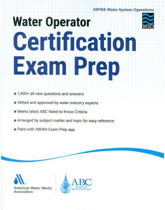 Préparation à l'examen de certification des opérateurs d'eau (AWWA) (niveaux 1 à 4)