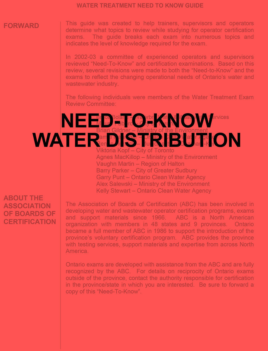 Need-to-know Water Distribution