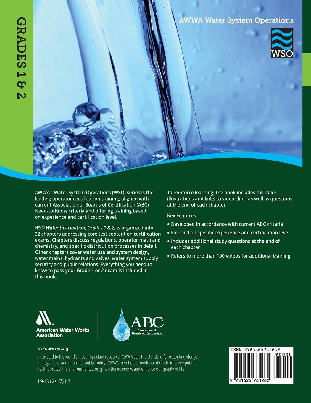 Awwa Water Testing Water System Operations (WSO) Distribution 1 & 2 (AWWA) – OWWCO Bookstore